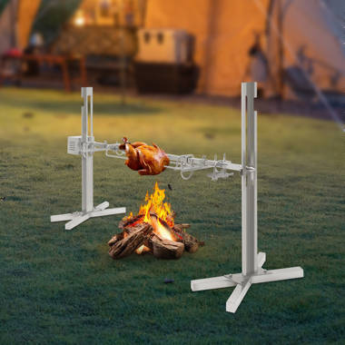 Electric top rotisserie grill